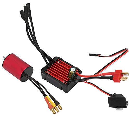 Überschreiten Sie 3300KV 2435Motor & KS25A Brushless ESC Combo -Combo - Set Hoher Geschwindigkeit mit Niedrigem Rauschmotor für RC Modellauto Metall