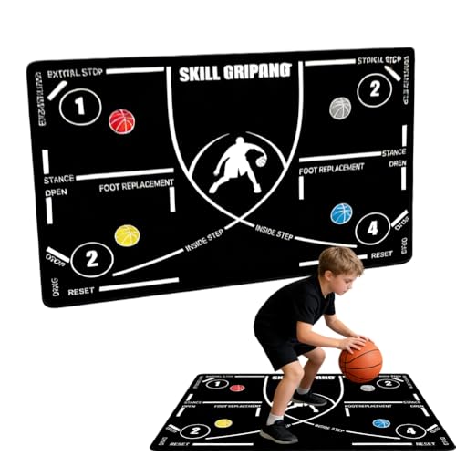 Tapis d'entraînement de basket-ball grand format antidérapant pour dribbling