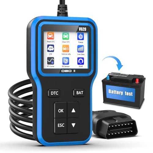 OBD2 Scanner with Upgrade Battery Tester - Diagnostic Tool for