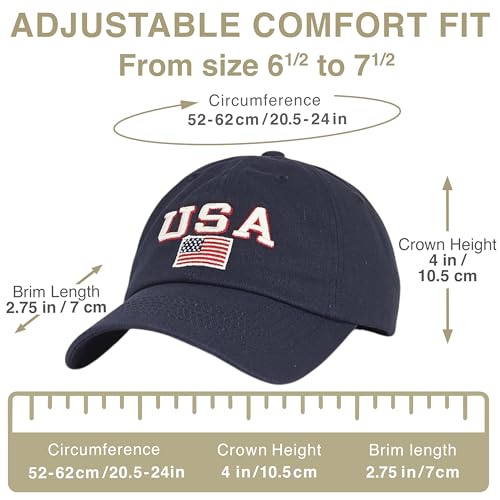 Gorra béisbol bandera americana algodón ajustable miniatura 5