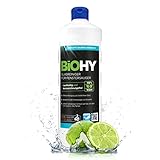 BiOHY Reinigungsmittel für Fenstersauger (1l Flasche) | Fensterreiniger Konzentrat für alle Fenstersauger | Bio Fensterputzer sorgt für streifenfreien Glanz | Glasreiniger Fensterputzmittel