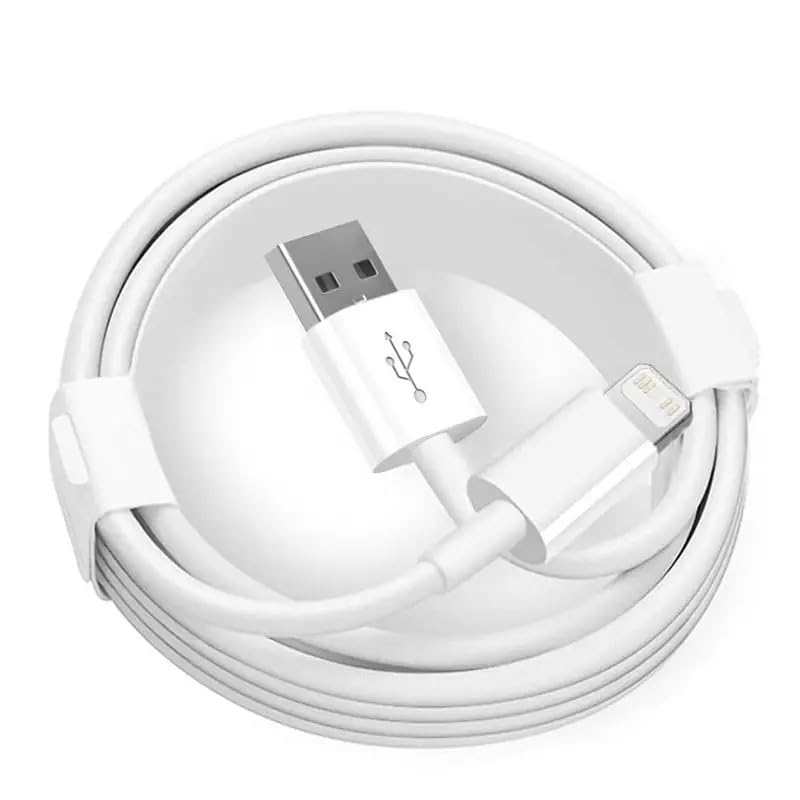 AKA IPHONE CHARGER CABLE, Lightning to USB A Cable - White, 1 M, Charger Certified Cable Compatible with iPhone 14 13 12 11 XS XR X Pro Max Mini 8 7 6S 6 Plus 5S SE iPad iPod AirPods