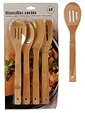 Ar 28951 Set 4 Utensilios Madera Cocina 30cm, Varios