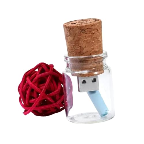 Jaster USB 2.0 Drift Bottle Flash Drive con Cork 5pcs en Varias capacidades Favor Gift 4GB 8GB 16GB 32GB 64GB 128GB