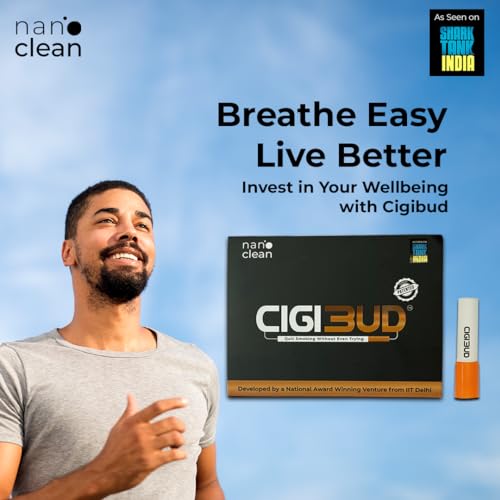 Cigibud Filters|Nanoclean Technology Anti Smoking Filters To Quit Smoking|Multi-Filtering Helps To Reduce Tar And Smoke And Also Helps To Quit Smoking - Orange Color - Pack Of 2 - 60 Filters