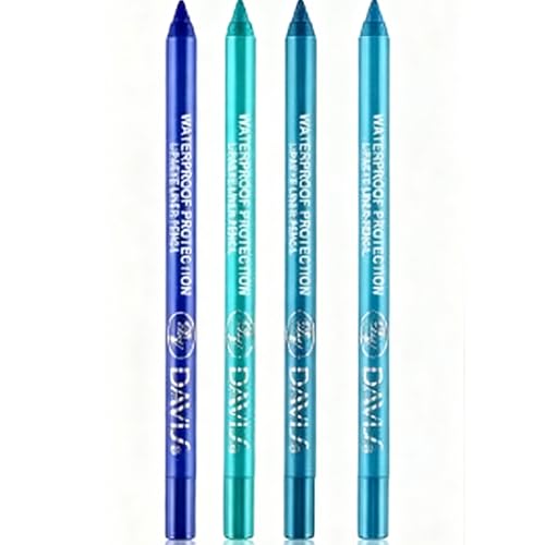 Set de 4 delineadores gel azul, verde, cielo y mar