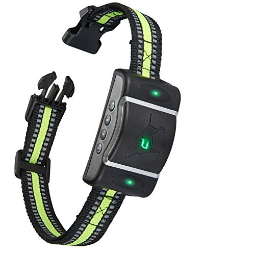 Bbata Reflective Nylon Anti Barking Collars for Small Medium Large Dog Breeds,2024 Upgrade Bark Collars with Breathing Searching/Beep/Vibration/Shock Modes with Smart Controll Detection Collar, Orange