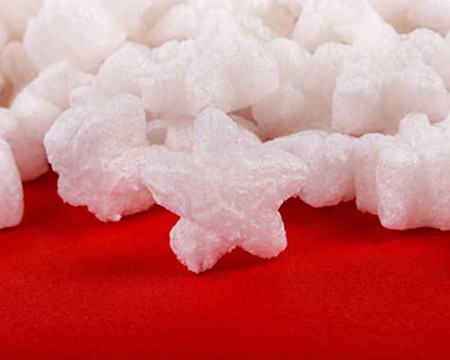 Funpak Plant Based Biodegradable Packing Peanuts 1.5 Cu Ft Bag Compostable (White Stars) #TOP1