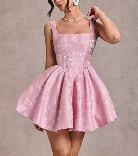 Jacquard Satin Homecoming Dresses for Teens 2025 Short Cocktail Party Gowns with Bow A Line Evening Dress LL-M0834