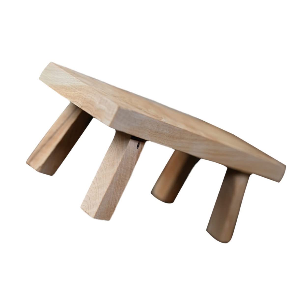 LIFKOME Small Bench Decoration Tablescape Decor Wood Display Stool Planter Stands Mini Furniture Mini Plants Wooden Shower Bench Flower Pot Shelf Mini Decor Column Personality Child Thuja