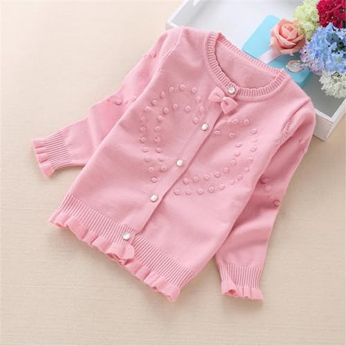 MW&FOFJR Girls Cardigan Sweater Crew Neck Long Sleeve Cotton School Uniform Sweaters2