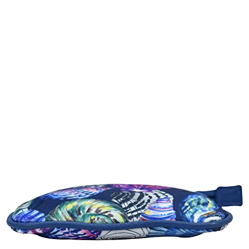 Anuschka Zip Travel Pouch-Wanderlust Collection-Nylon Fabric with Leather Trim and Artwork Print, Sea Treasures, One Size - Image 3