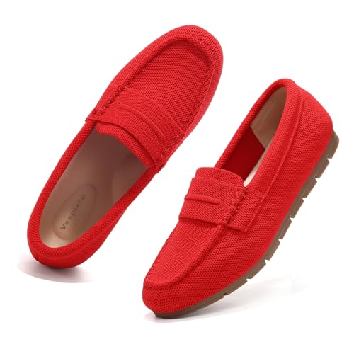Image of Vespiero Loafers for Women Comfortable Slip on Work Flats Shoes Womens Dressy Casual Walking Shoes