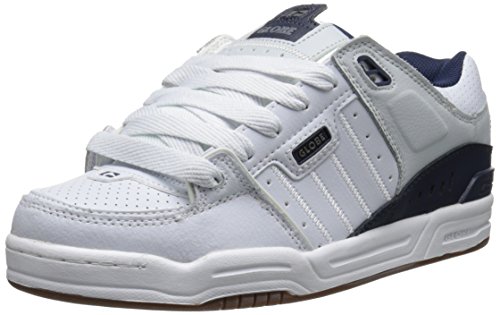 Image of Globe Mens Fusion Skate Shoes, White /Navy /Grey, 14 M US