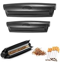 2 Stück Joint Drehmaschine, 90/110mm Drehmaschine Joint, Schwarz Joint Roller, Konische Drehmaschine, Langlebige Manuelle Drehmaschine Zigaretten, Zigarettenstopfmaschine, Drehhilfe Joint