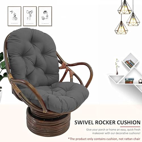 Hanging Basket Seat Cushion, Hanging Egg Chair Seat Cushion Replacement, Patio Garden Swing Chair Seat Cushion, Rattan Rocking Chair Seat Cushion Papasan Chair Thick Seat Cushion for Outdoor Patio ( C