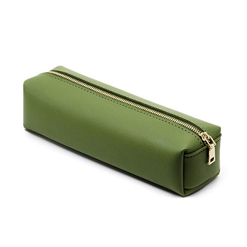 Image of PU Pencil Pen Case Portable Stationery Bag Big Capacity Pencil Pouch Cosmetic Organizer Bag for Adult