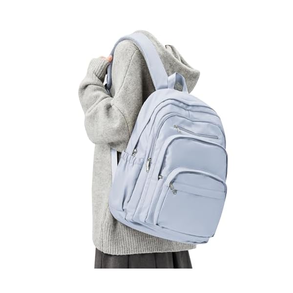 College-Backpack-For-Women-MenLightweight-High-School-BagSchool-Backpack-With-Lots-Of-PocketsCute-Bookbag-For-Teens-Boys-GirlsCasual-Daypack-Backpack-For-SchoolBlue College Backpack For Women Men,Lightweight High School Bag,School Backpack With Lots Of Pockets,Cute Bookbag For Teens Boys Girls,Casual Daypack Backpack For School(Blue)