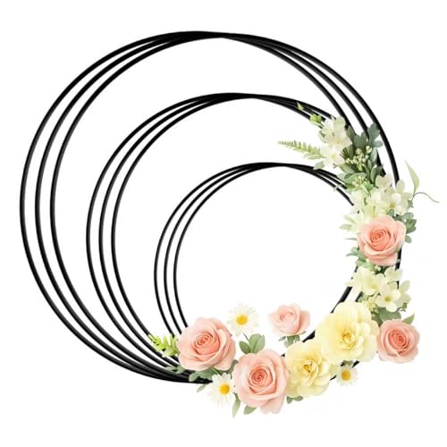 9er Set Metallringe zum Basteln – Metallring Schwarz, 3 mm Dick, Ø...