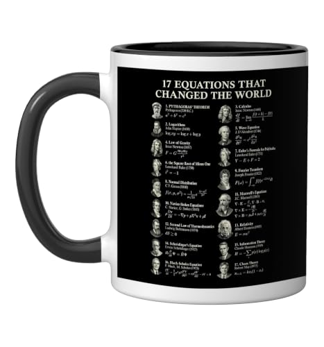 Taza Cerámica Ciencia Física Historia 11oz Negro/Blanco miniatura 1