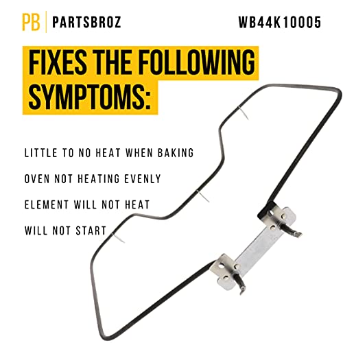 Wb44K10005 Bake Element Oven Range Broil Replacement Heating Wb44K10001 Ch44K10005 Ps249238 Ge Hotpoint Kenmore Rb787Wh1Ww Jbs07H2Ww C2S985Set8Ss Jb256Dm2Ww Jbp22Bk4Wh Jbs160Dm3Ww Abs300J1Ww #TOP3