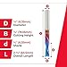 Amana Tool - 46202-K Solid Carbide Spiral Plunge Router Bit Down Cut 1/4 Dia x 3/4 x 1/4 Inch Shank, Spektra Extreme Tool Life Coated