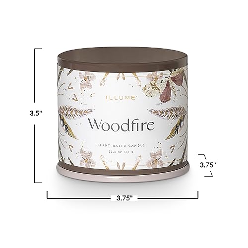 Image of Illume Woodfire Candle | Tin | 11.8 oz | Pack of 6