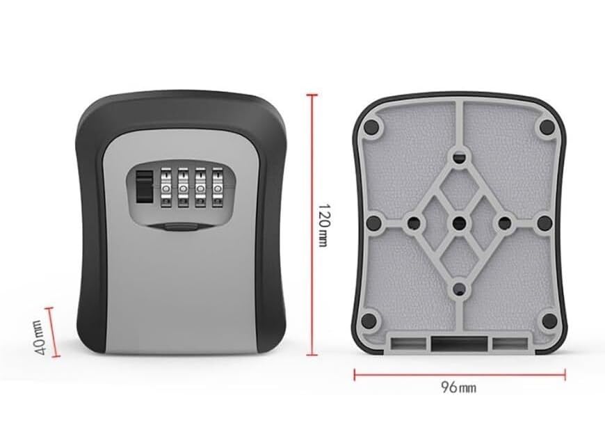 Cassaforte con combinazione a 4 cifre, cassaforte password di sicurezza reimpostabile, portachiavi resistente alle intemperie(Grün)