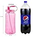 Newweic 68 oz Water Bottle with Straw Wide Mouth BPA-Free Clear Plastic Reusable Water Bottle- Spill Proof - Gym Drinking Bottles with Chug Lid, Handle and Strap for Sports Camping Yoga (2L, Pink)