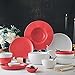Zestawy Naczyń W Stylu Skandynawskim W Stylu Ins, Zestawy Talerzy Ceramicznych I Misek, Białe I Czerwone Zestawy Naczyń Mieszanych, Wiele Rodzajów Porcelany Dla 2,5,6,10 Osób, 36 Szt.