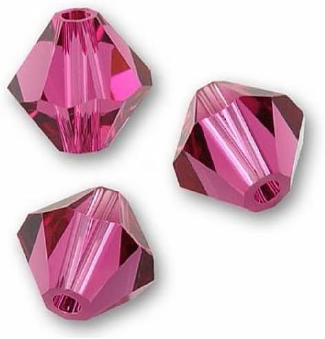36 pcs Bicone PRECIOSA MC Bead Rondelle Xilion 2.4 x 3 mm, Fuchsia