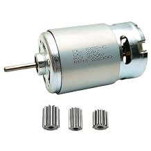 24V 555 22000RPM Electric Motor High Speed DC Drive Engine Upgrade for Ride On Car Replacement Parts SUV Truck Gearbox Motor Connect Accessories 1Pcs 24V 555 22000RPM