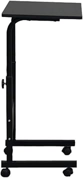 Side Table, Adjustable Height Desk Removable Table with Baffle Black