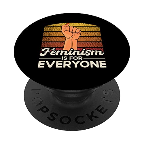 Feminist Feminism Is For Everybody PopSockets Swappable PopGrip, Black