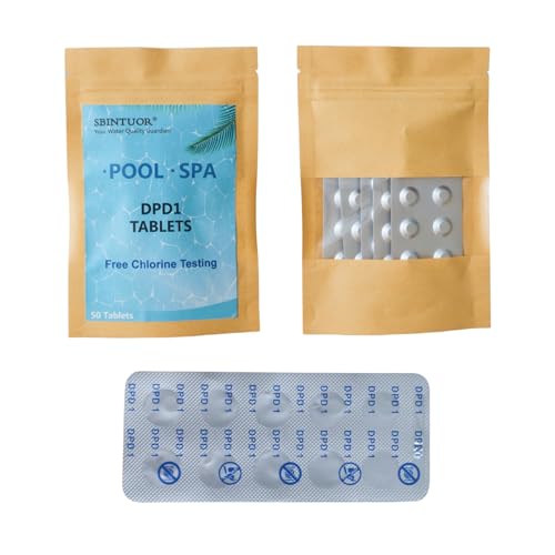 SBINTUOR pastiglie per l‘analisi dell'acqua (Rapid) cloro libero DPD1, per tester dell'acqua e tester per piscina