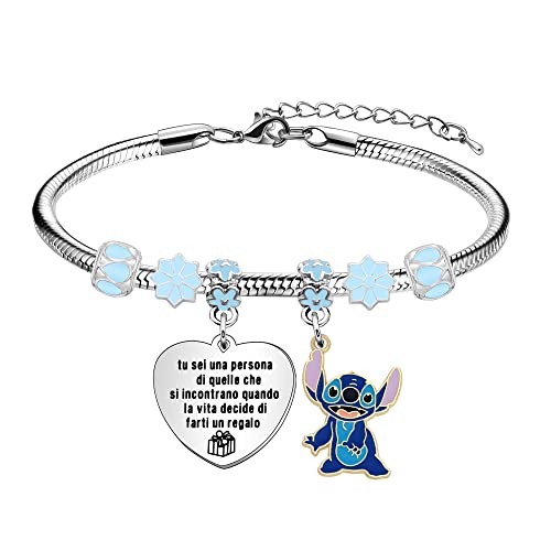 Tibond Bracciale da Donna Braccialetto con Bead Azzuro Regalo di...