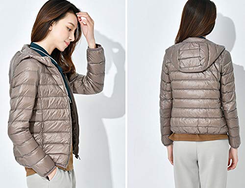 Flygo Women's Lightweight Hooded Down Jacket Water Resistance Puffer Coat3
