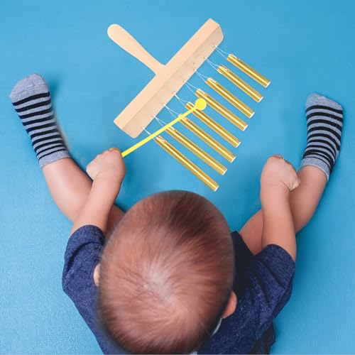 ibasenice Carrilhão De Mesa Com 8 Notas Carrilhão De Vento Instrumento De Percussão De 8 Barras Com