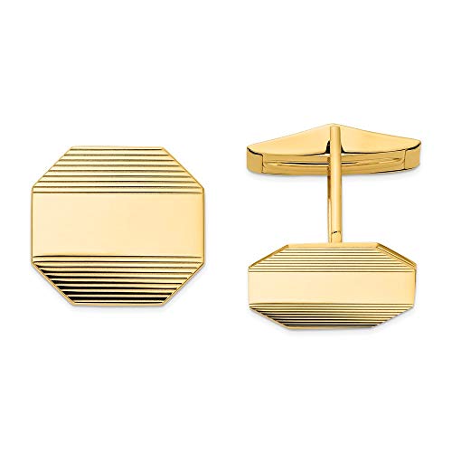14k Yellow Gold Mens Rectangular Octagon Line Design Cuff Links Cufflinks Link Fine Jewellery For Dad Mens Gifts For Him steampunk buy now online 14k Yellow Gold Mens Rectangular Octagon Line Design Cuff Links Cufflinks Link Fine Jewellery For Dad Mens Gifts For Him steampunk buy now online