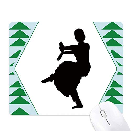 Tapis de souris danseuse art peacock dance sports tapis de souris caoutchouc vert