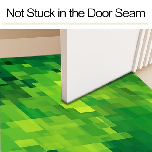 Paillasson style abstrait grand format tapis de sol vert de salon - 8