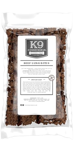 K9 Connoisseur Beef Lung Dog Training Treats All Natural & Lean, USA Made Single Ingredient, Bulk...
