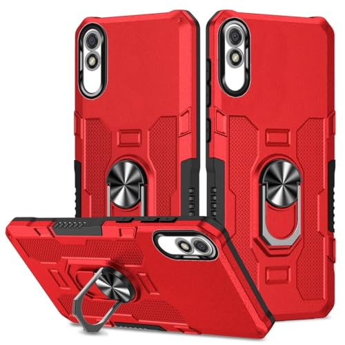 Coque Xiaomi Redmi 9A pour regarder vos vidéos avec anneau rotatif et protection rose PC