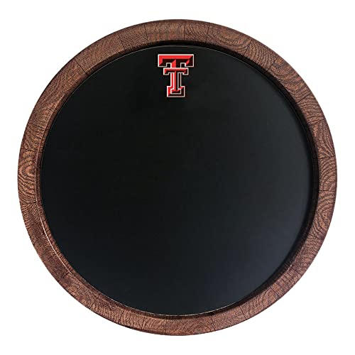 The Fan-Brand NCAA Texas Tech Red Raiders - Chalkboard Faux Barrel Top Sign - Sports Team Bar Sign Décor: Home, Dorm, Garage, Office, Fan Cave