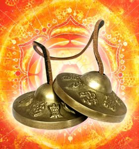 Handmade Tibetan design cymbals Instrument - Hand Cymbals Manjira Pair - Image 5 thumbnail
