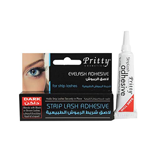 PrittyStrip Lash Adhesive | Dark Tone for Seamless Blending | Long-Lasting Hold | Invisible Drying Formula | Easy Precision Applicator | Comfortable & Reliable Lash Glue
