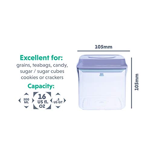 iChewie Bop Top | Airtight Meal Prep Containers with Lids | Food Storage Container Sets | Snack and Overnight Oats Fridge Organizer | Pantry and Kitchen Organization