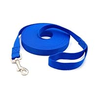 Schleppleine 10m für Hunde, Wasserdicht Hundeleine mit Handschlaufe und 360° Karabiner, Robuste Ausbildungsleine Schleppleine für Mittlere Große Kleine Hunde (Blau)