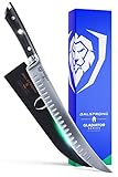 DALSTRONG Butcher Knife - 10 inch - Gladiator Series Elite - Cimitar Breaking Knife - Forged High-Carbon German Steel - Razor Sharp Meat Kitchen Knife - Sheath Included - Slicing Knife - NSF Certified