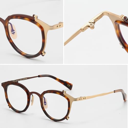 Image of JOLLYNOVA Wren Desiger Titanium Acetate Prescription Glasses Frame，Personalized Eyeglasses with Blue Light Lenses